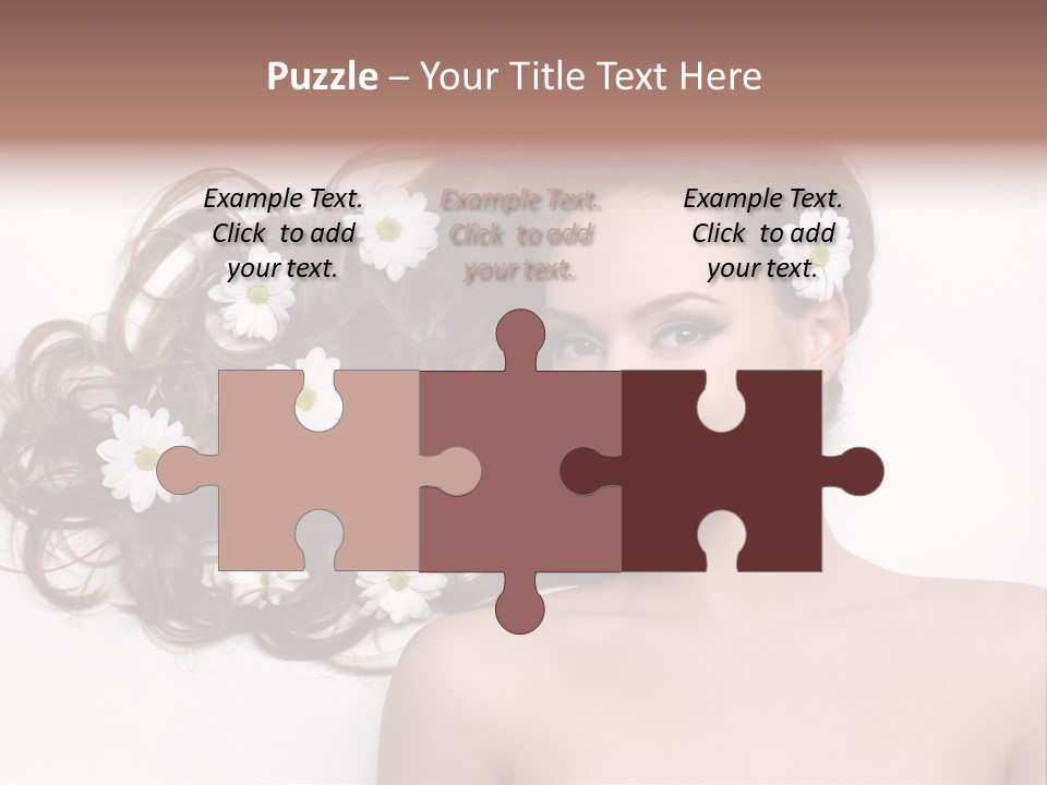 Flowers In Hair PowerPoint Template