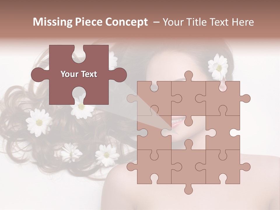 Flowers In Hair PowerPoint Template