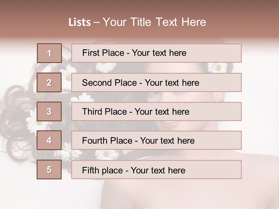 Flowers In Hair PowerPoint Template