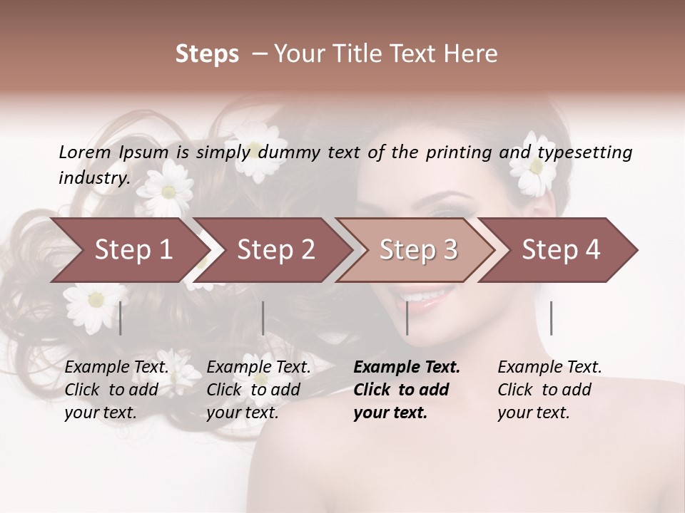 Flowers In Hair PowerPoint Template