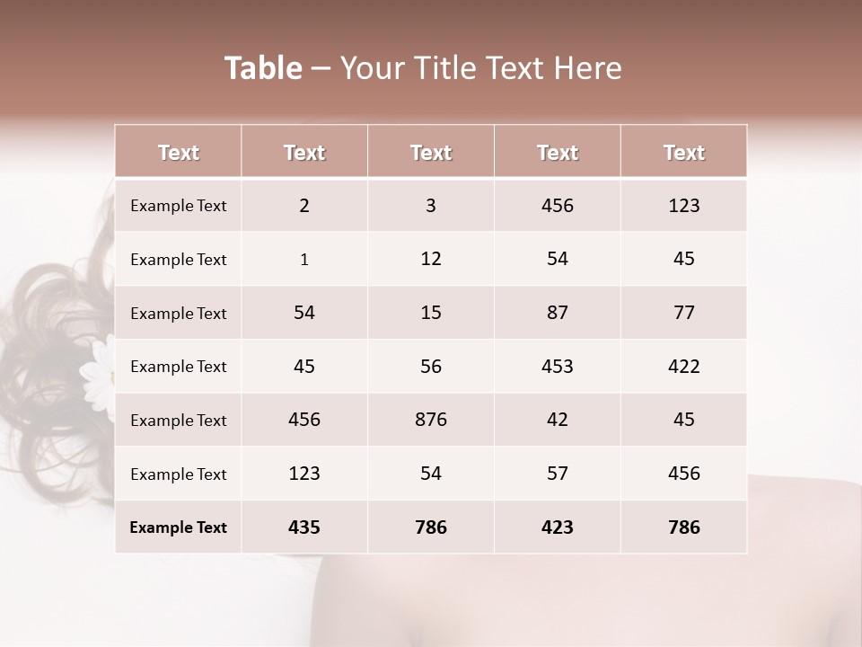 Flowers In Hair PowerPoint Template