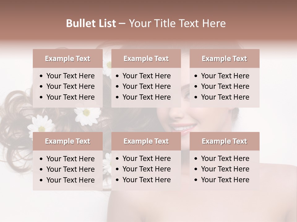 Flowers In Hair PowerPoint Template