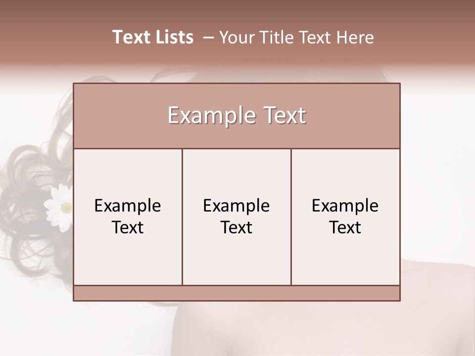 Flowers In Hair PowerPoint Template