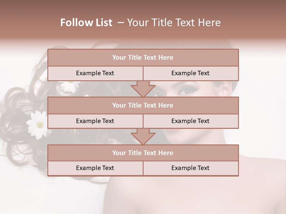 Flowers In Hair PowerPoint Template