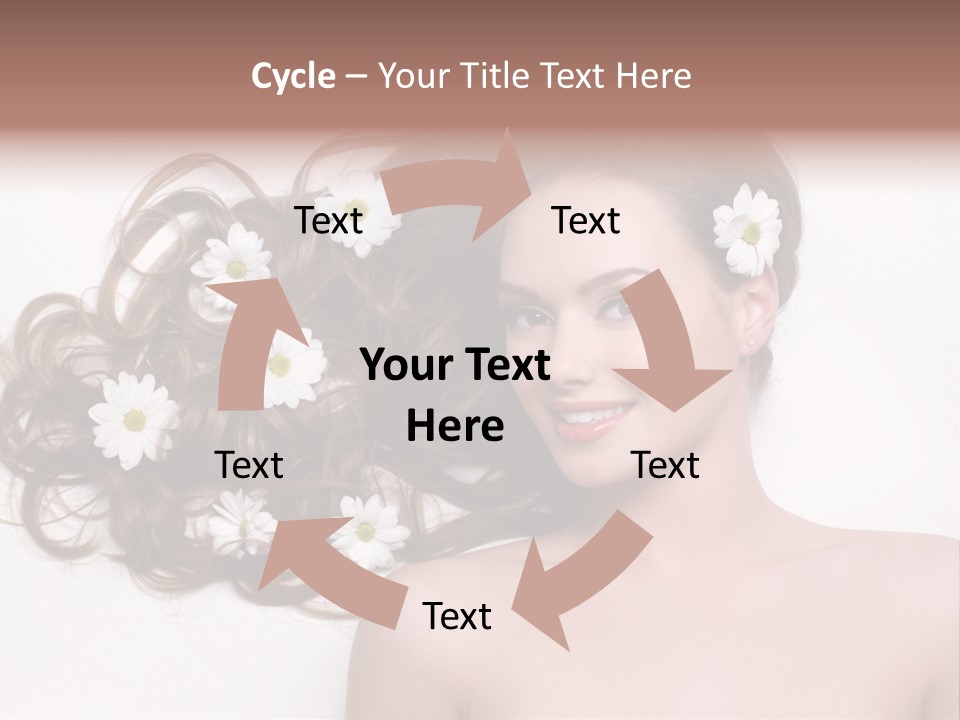 Flowers In Hair PowerPoint Template