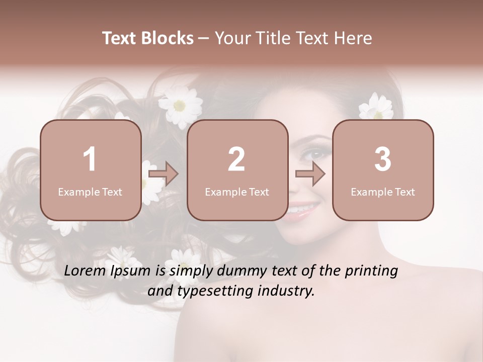 Flowers In Hair PowerPoint Template