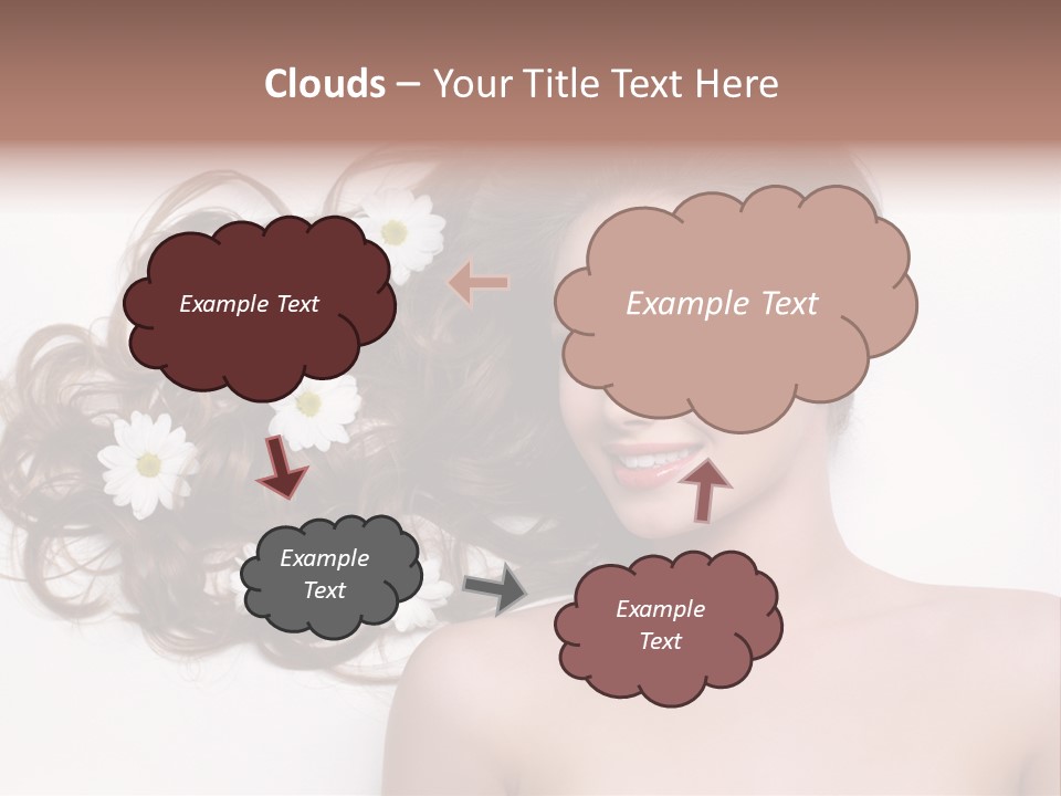 Flowers In Hair PowerPoint Template