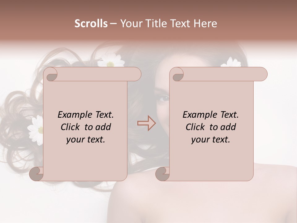 Flowers In Hair PowerPoint Template