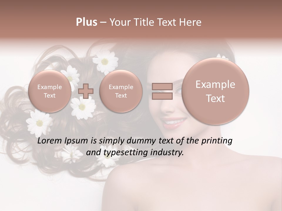 Flowers In Hair PowerPoint Template