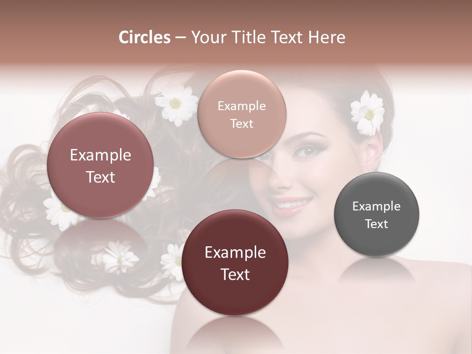 Flowers In Hair PowerPoint Template