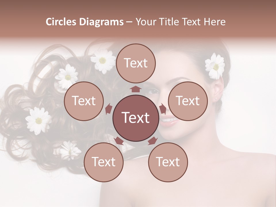 Flowers In Hair PowerPoint Template