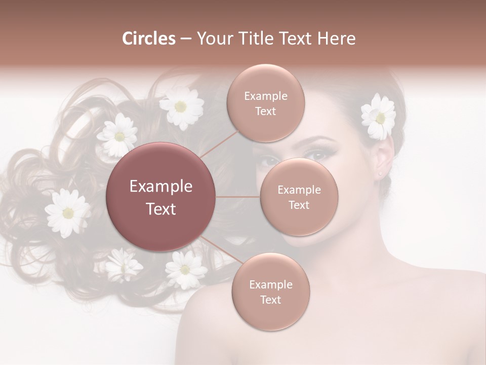 Flowers In Hair PowerPoint Template