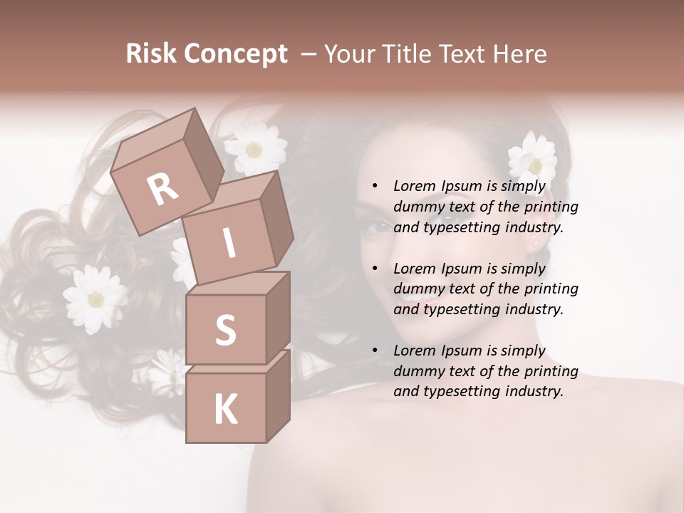 Flowers In Hair PowerPoint Template