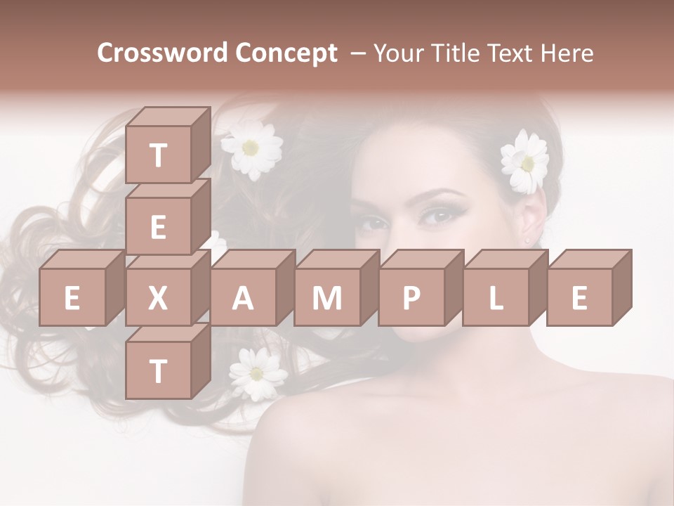 Flowers In Hair PowerPoint Template