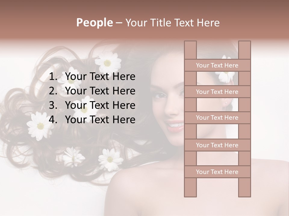 Flowers In Hair PowerPoint Template