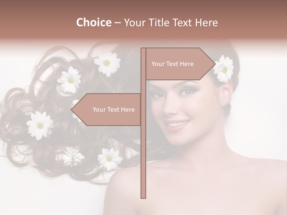 Flowers In Hair PowerPoint Template