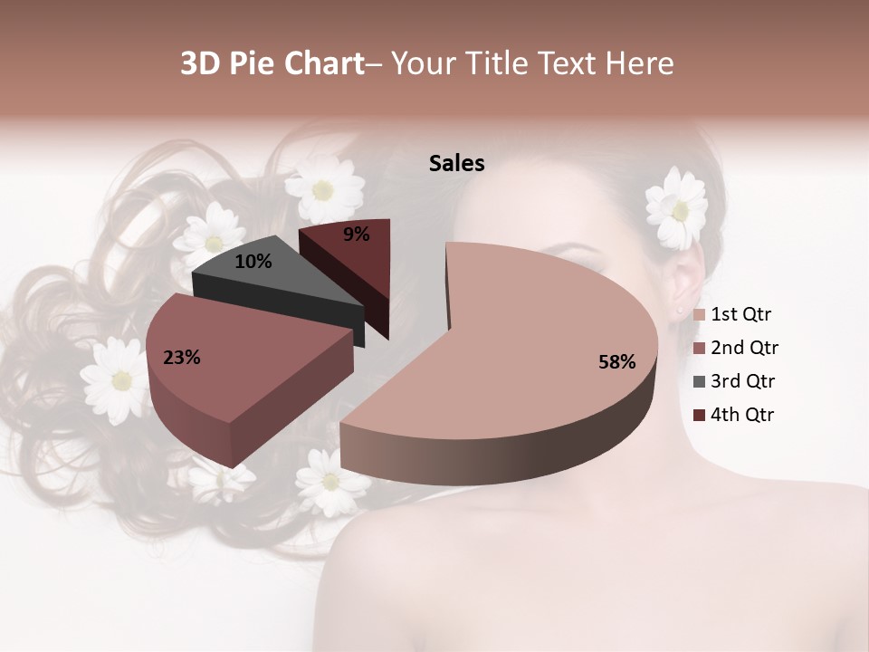 Flowers In Hair PowerPoint Template