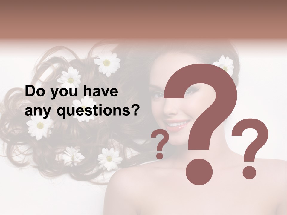 Flowers In Hair PowerPoint Template