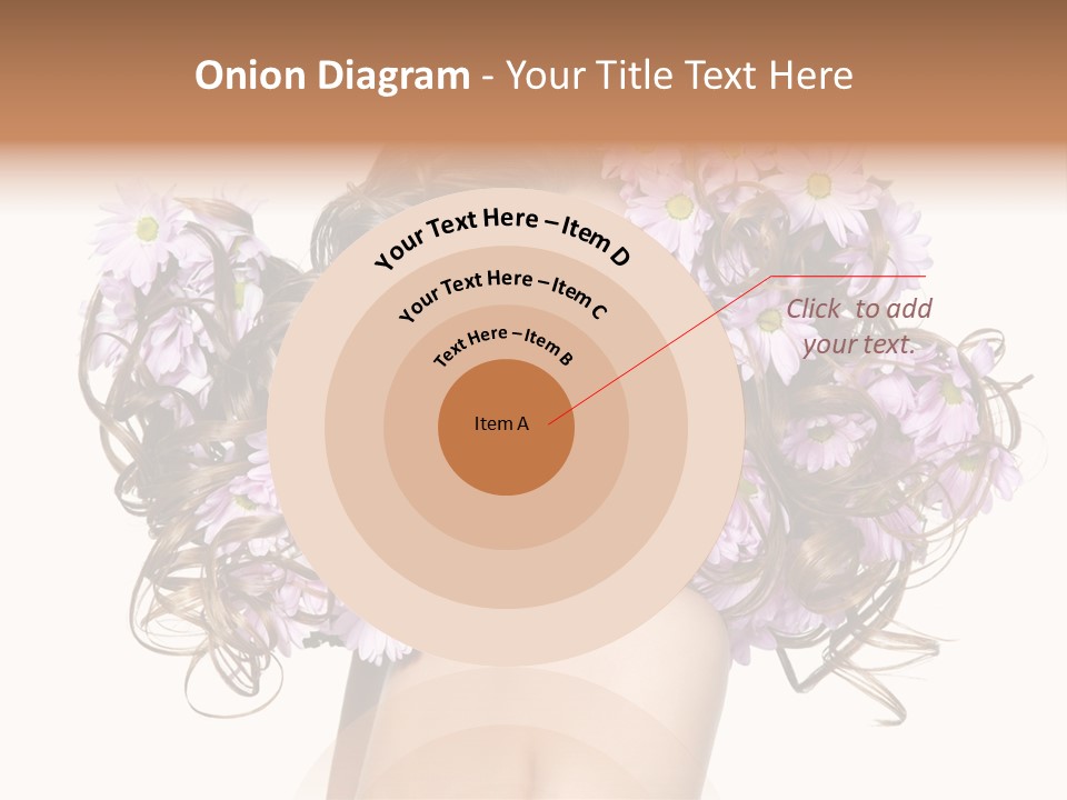 Flowers In Long Hair PowerPoint Template