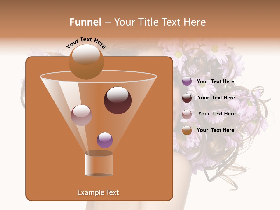 Flowers In Long Hair PowerPoint Template