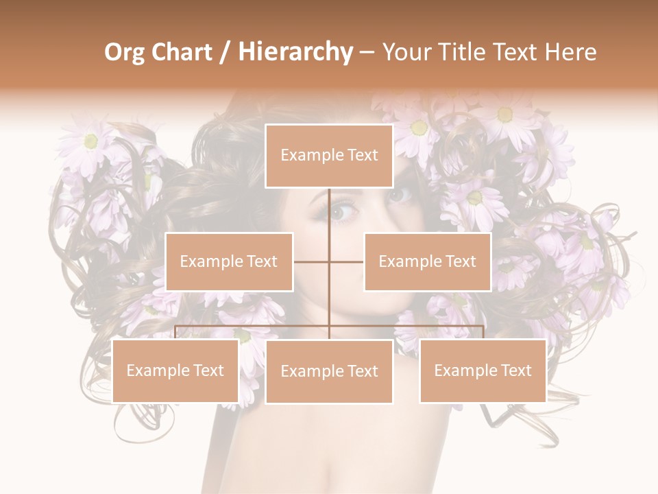 Flowers In Long Hair PowerPoint Template