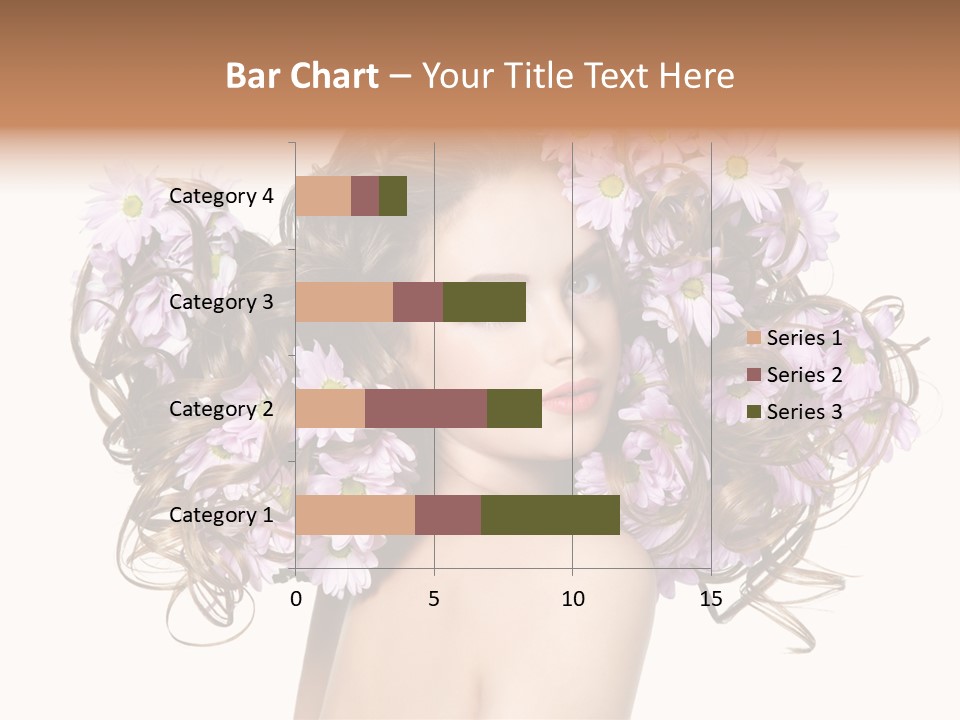 Flowers In Long Hair PowerPoint Template