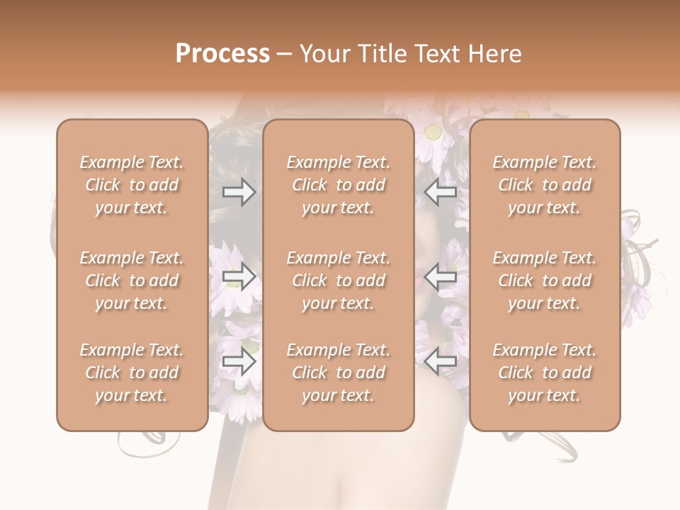 Flowers In Long Hair PowerPoint Template