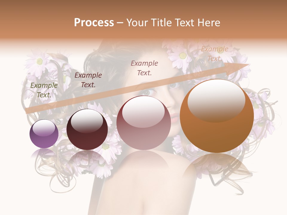 Flowers In Long Hair PowerPoint Template