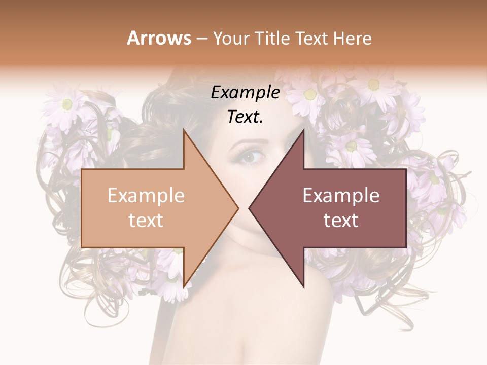 Flowers In Long Hair PowerPoint Template