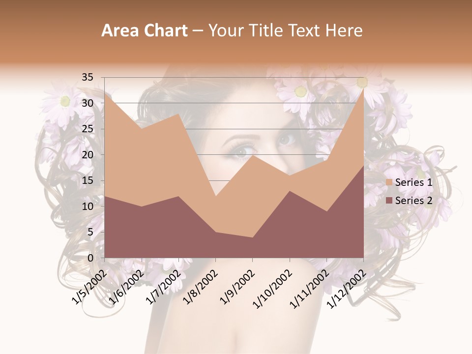 Flowers In Long Hair PowerPoint Template