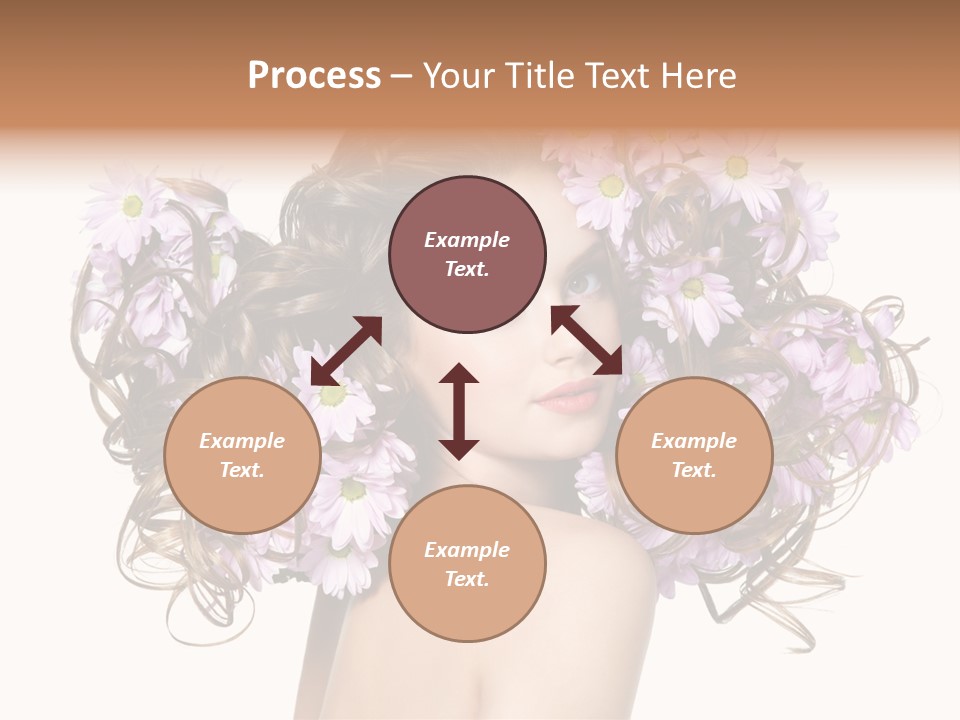 Flowers In Long Hair PowerPoint Template