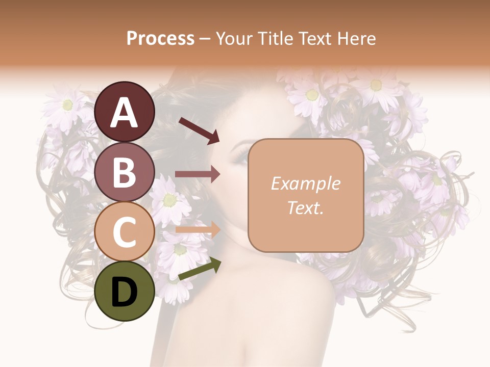 Flowers In Long Hair PowerPoint Template