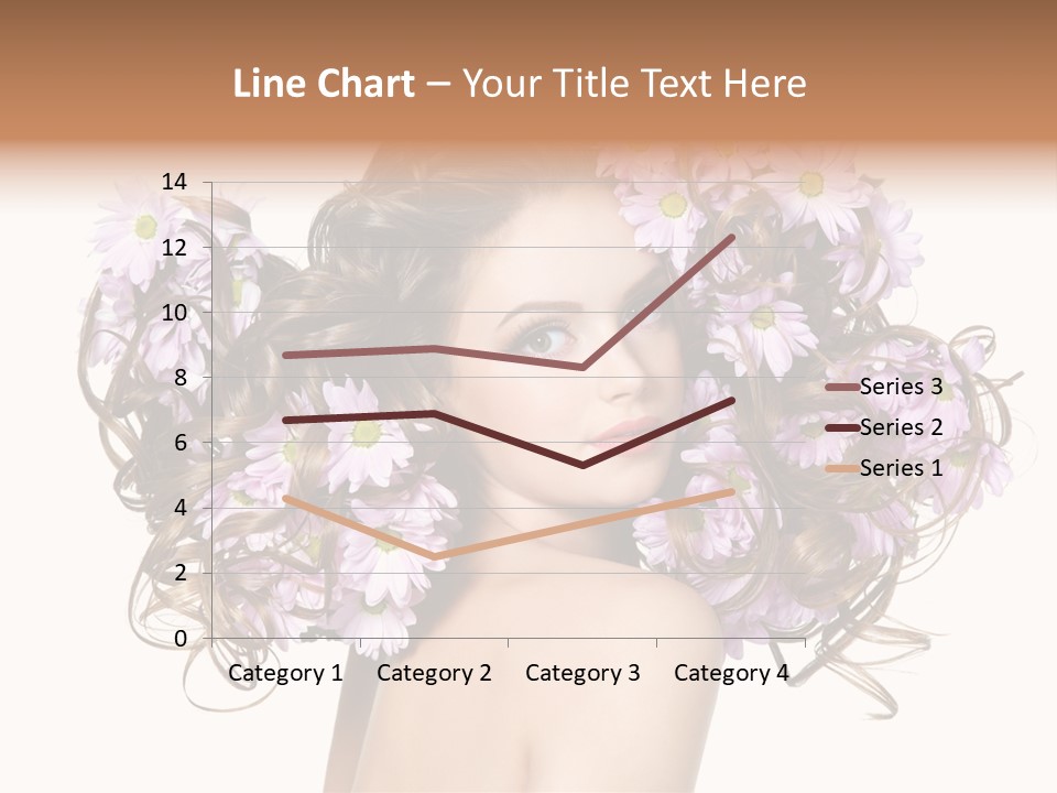Flowers In Long Hair PowerPoint Template