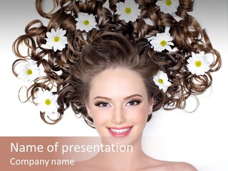 Hair White Background PowerPoint Template