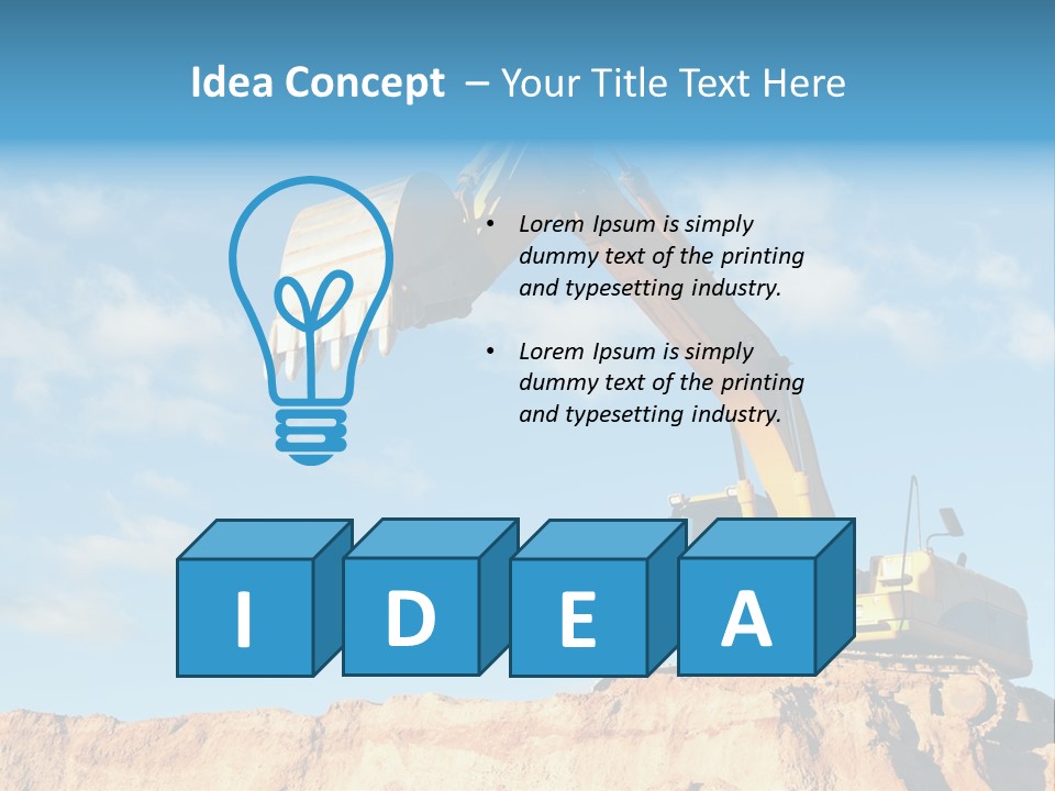 Blade Industry Vehicle PowerPoint Template