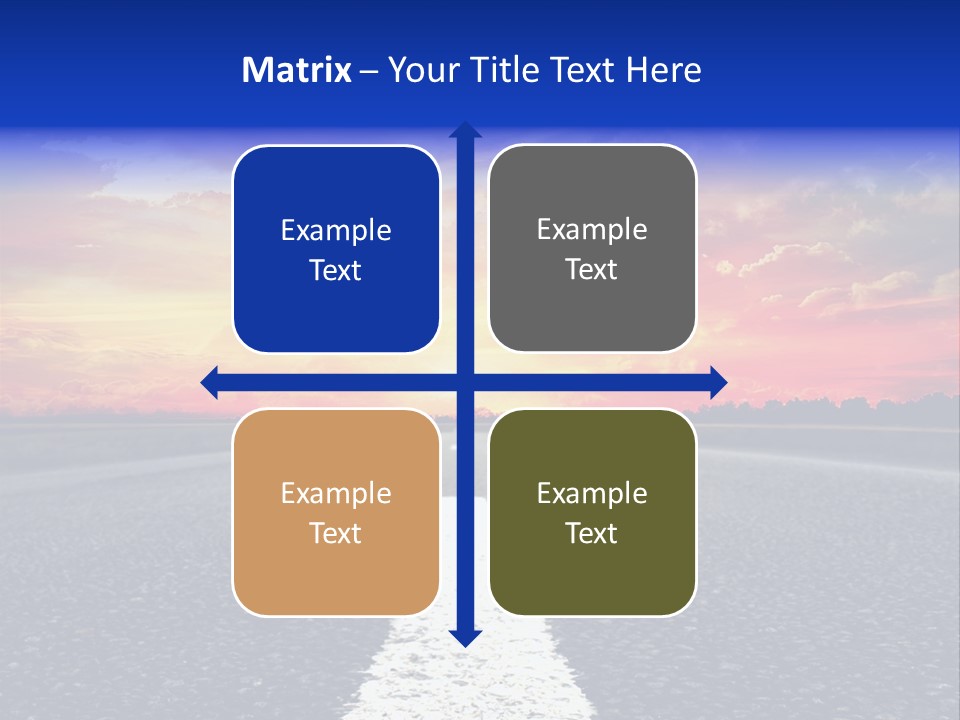 Sun On Road PowerPoint Template