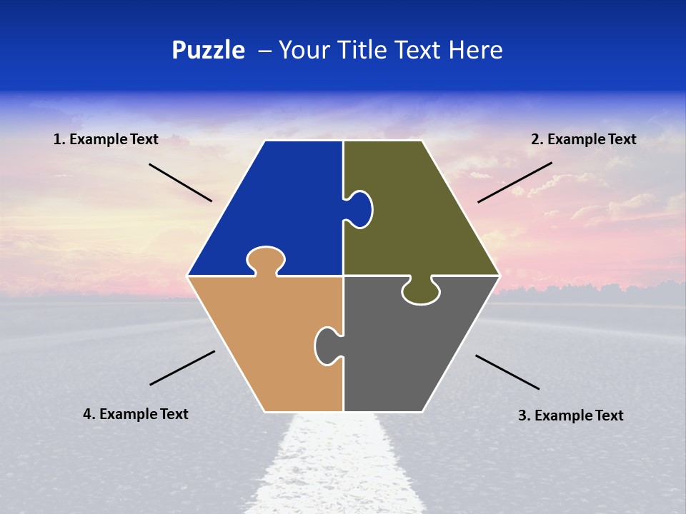 Sun On Road PowerPoint Template