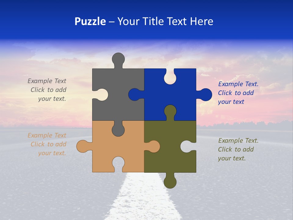 Sun On Road PowerPoint Template