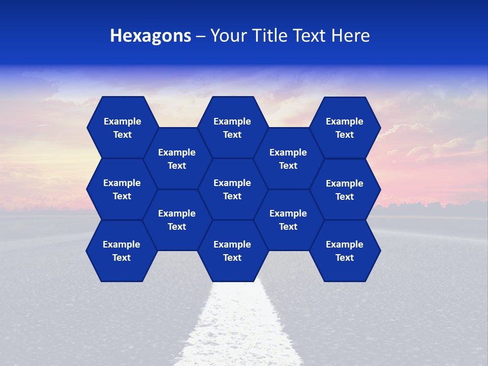 Sun On Road PowerPoint Template