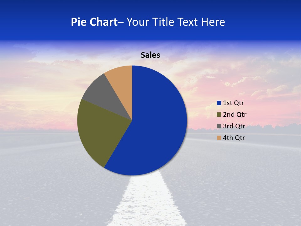 Sun On Road PowerPoint Template