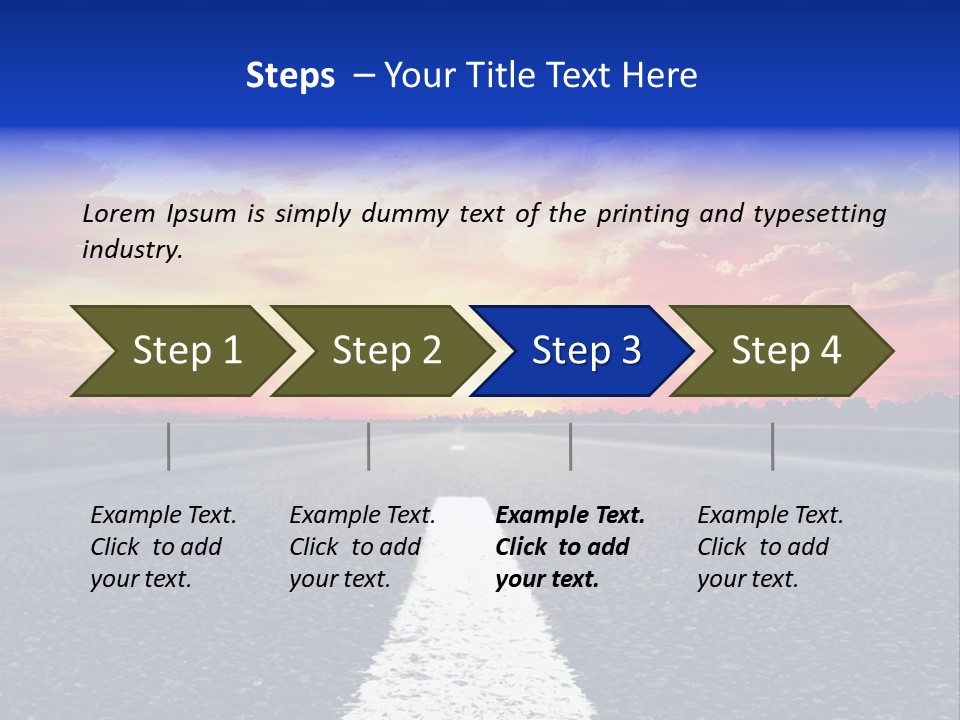 Sun On Road PowerPoint Template
