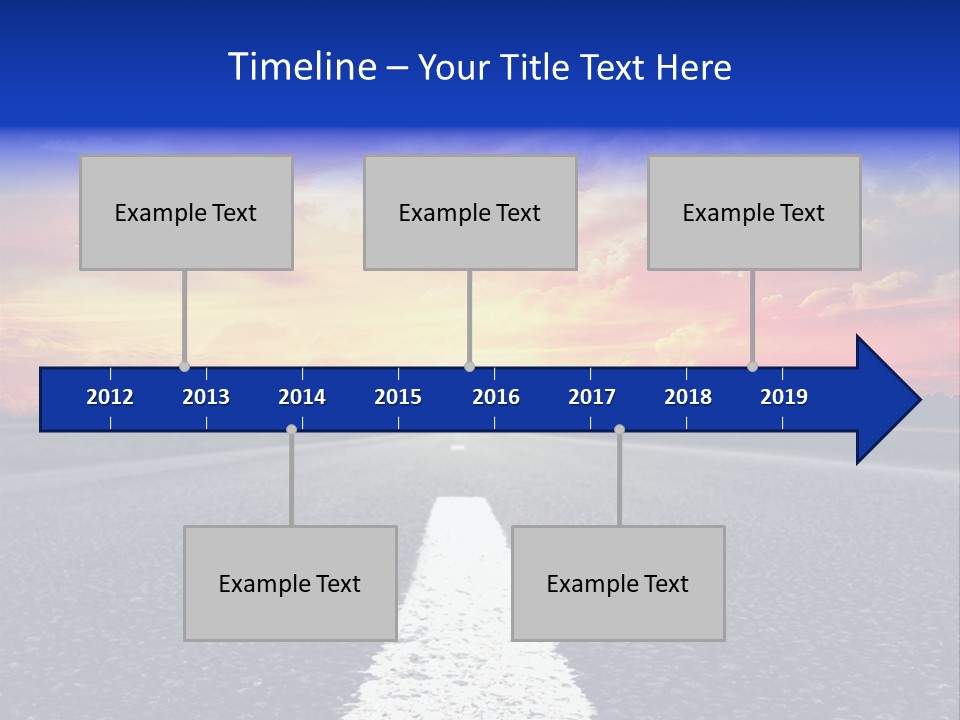 Sun On Road PowerPoint Template