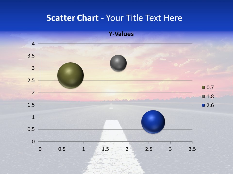 Sun On Road PowerPoint Template