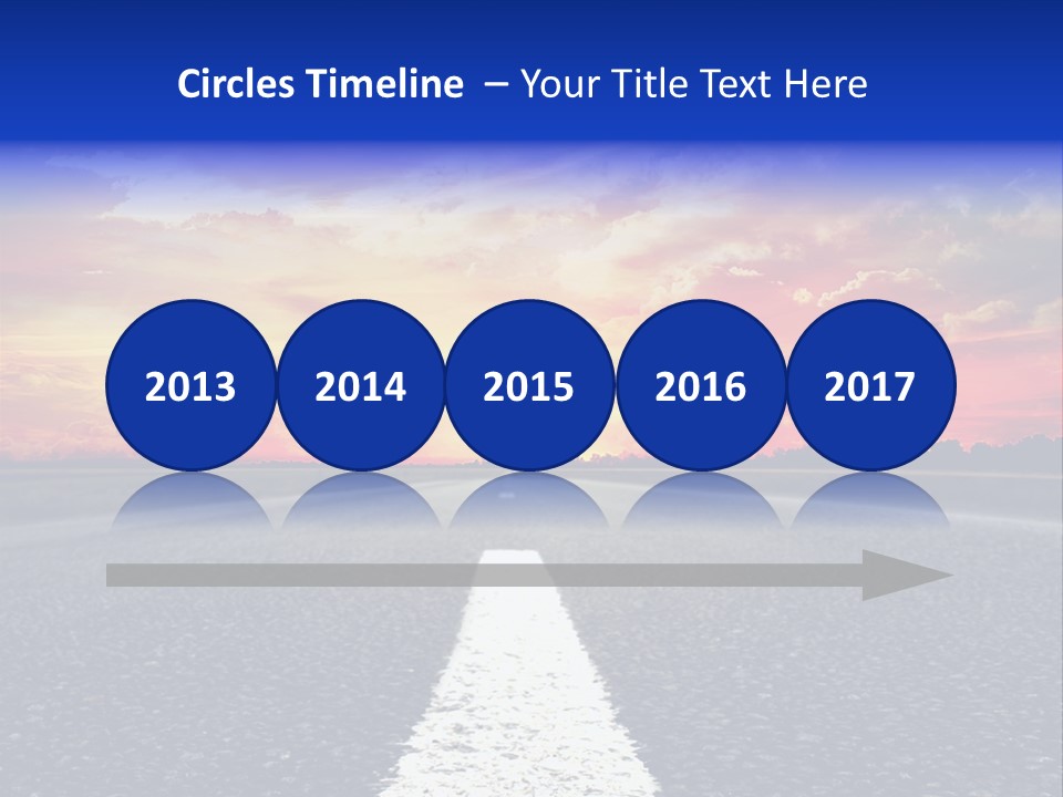 Sun On Road PowerPoint Template