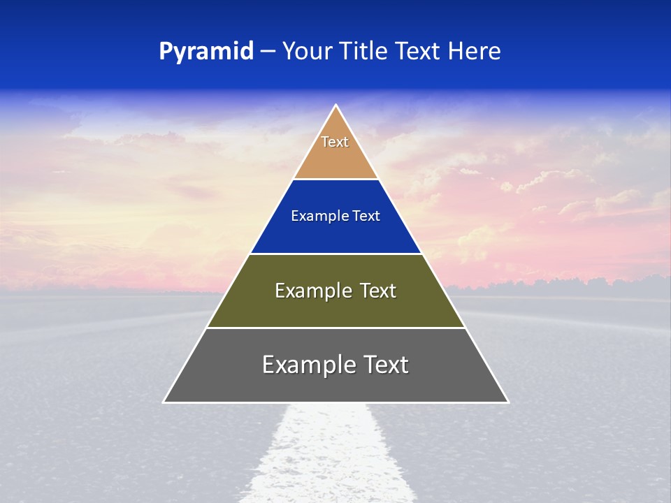 Sun On Road PowerPoint Template