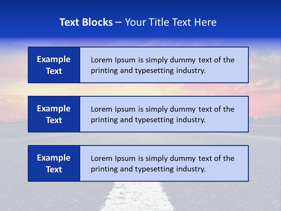 Sun On Road PowerPoint Template