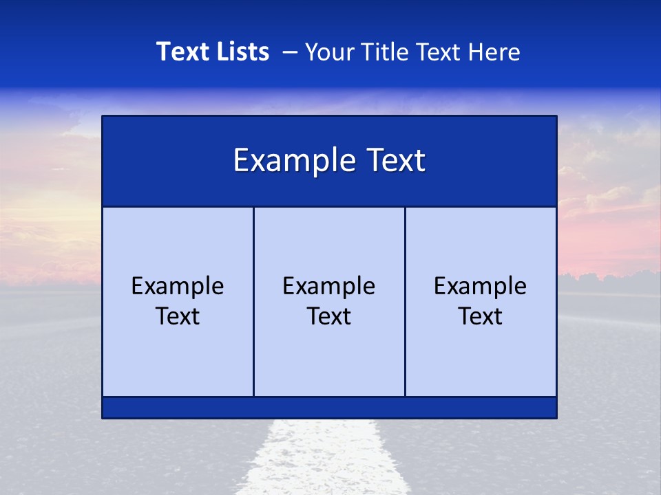Sun On Road PowerPoint Template