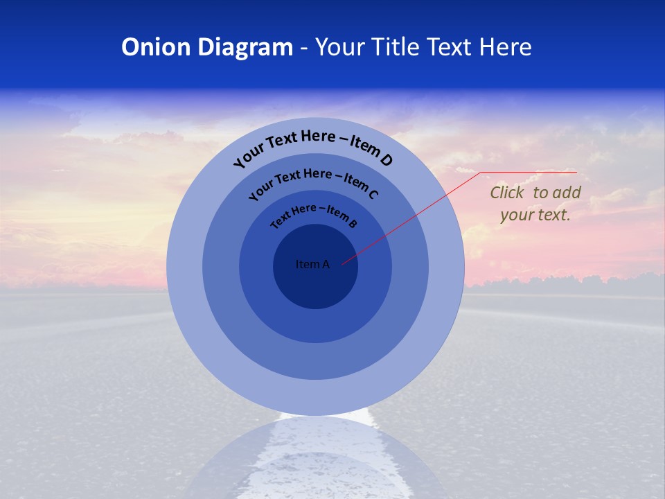 Sun On Road PowerPoint Template