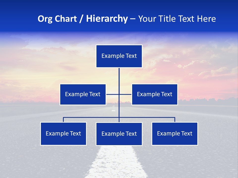 Sun On Road PowerPoint Template