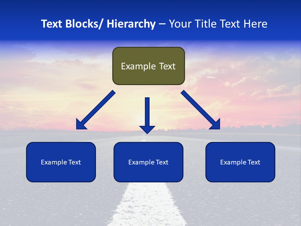 Sun On Road PowerPoint Template